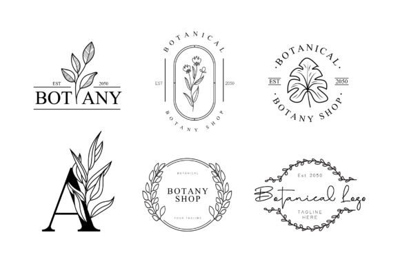 Download Botanical Logos Kit Pack - Botanical logo Collection
