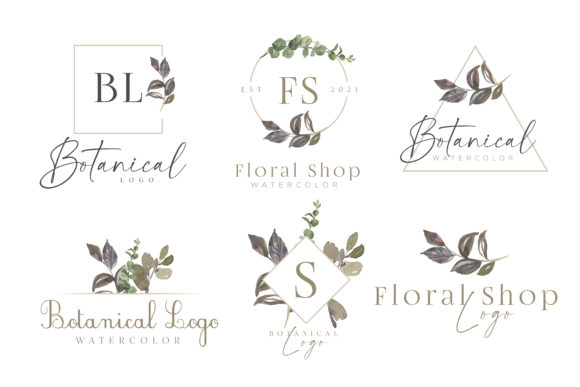 Download Watercolor Botanical Logo Kit Pack - Premium Resources