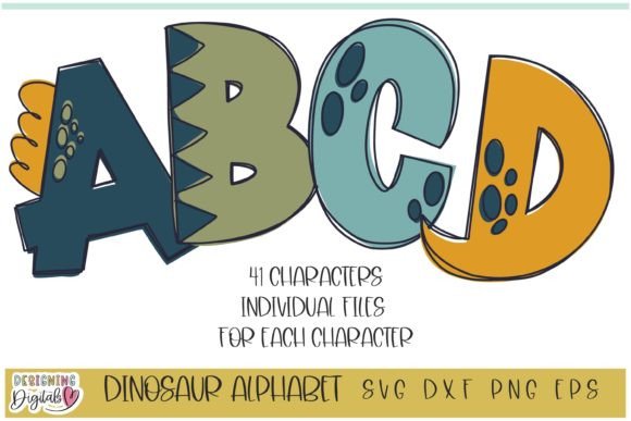 Download Dinosaur SVG Doodle Letters - Letters Collection