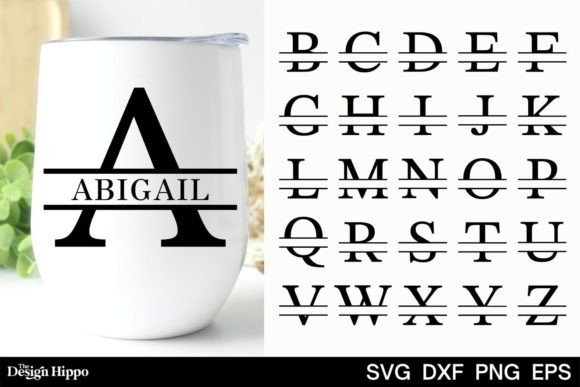 Download Split Letters SVG | Monogram Alphabet - Letters Collection
