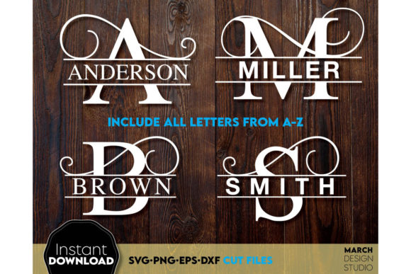 Download Alphabet Split Monogram Bundle Letters - Letters Collection
