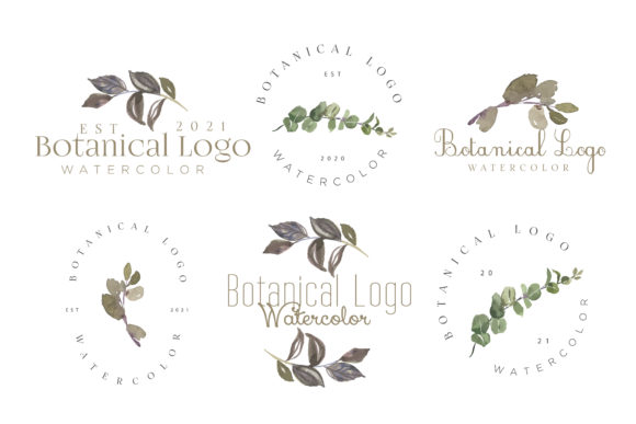 Download Watercolor Botanical Logo Kit Pack - Premium Resources