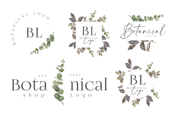 Download Watercolor Botanical Logo Kit Pack - Premium Resources