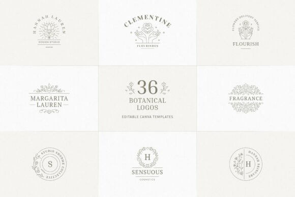 Download 36 Botanical Logo Templates | Canva - Botanical logo Collection