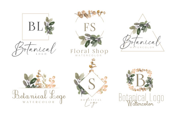 Download Watercolor Botanical Logo Kit Pack - Premium Resources