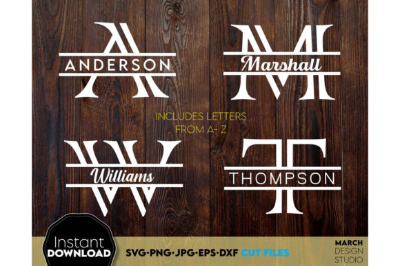 Download Alphabet Split Monogram Bundle Letters - Letters Collection