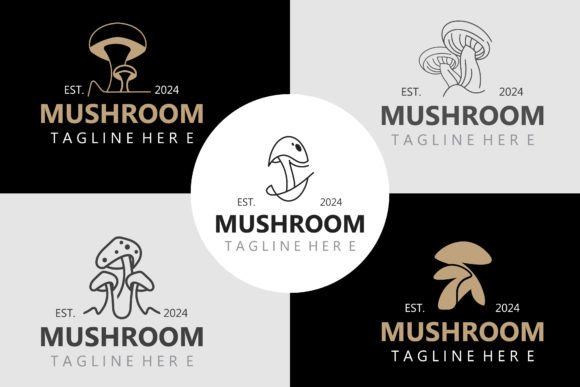 Download Mushroom Botanical Logo - Premium Resources
