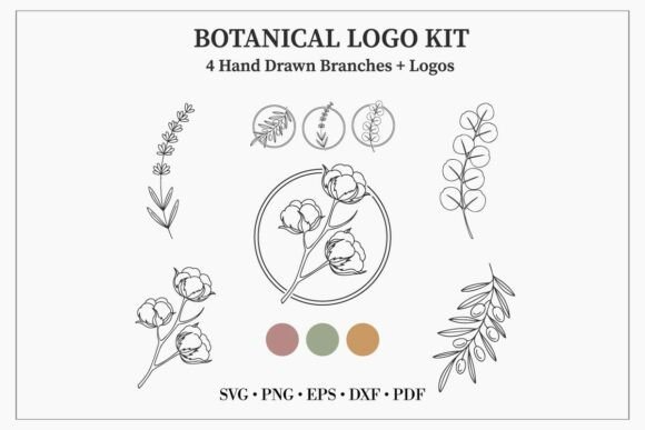 Download Botanical Logo Kit &amp; SVG Bundle - Botanical logo Collection